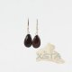 Black Baltic amber earrings